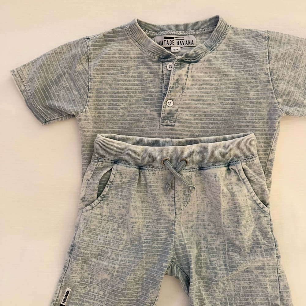 Set! Vintage Havana Kids Shirt & Shorts Set